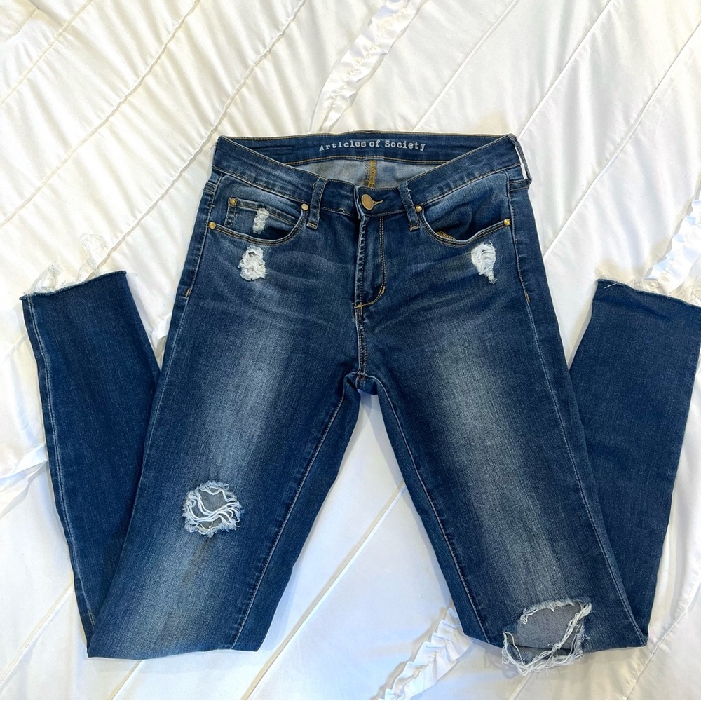 Articles of Society Sarah Distressed Skinny Jeans